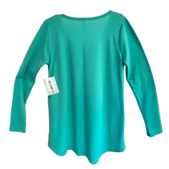 LulaRoe LYNNAE Aqua Long Sleeve NWT Size SMALL - Picture 4 of 5